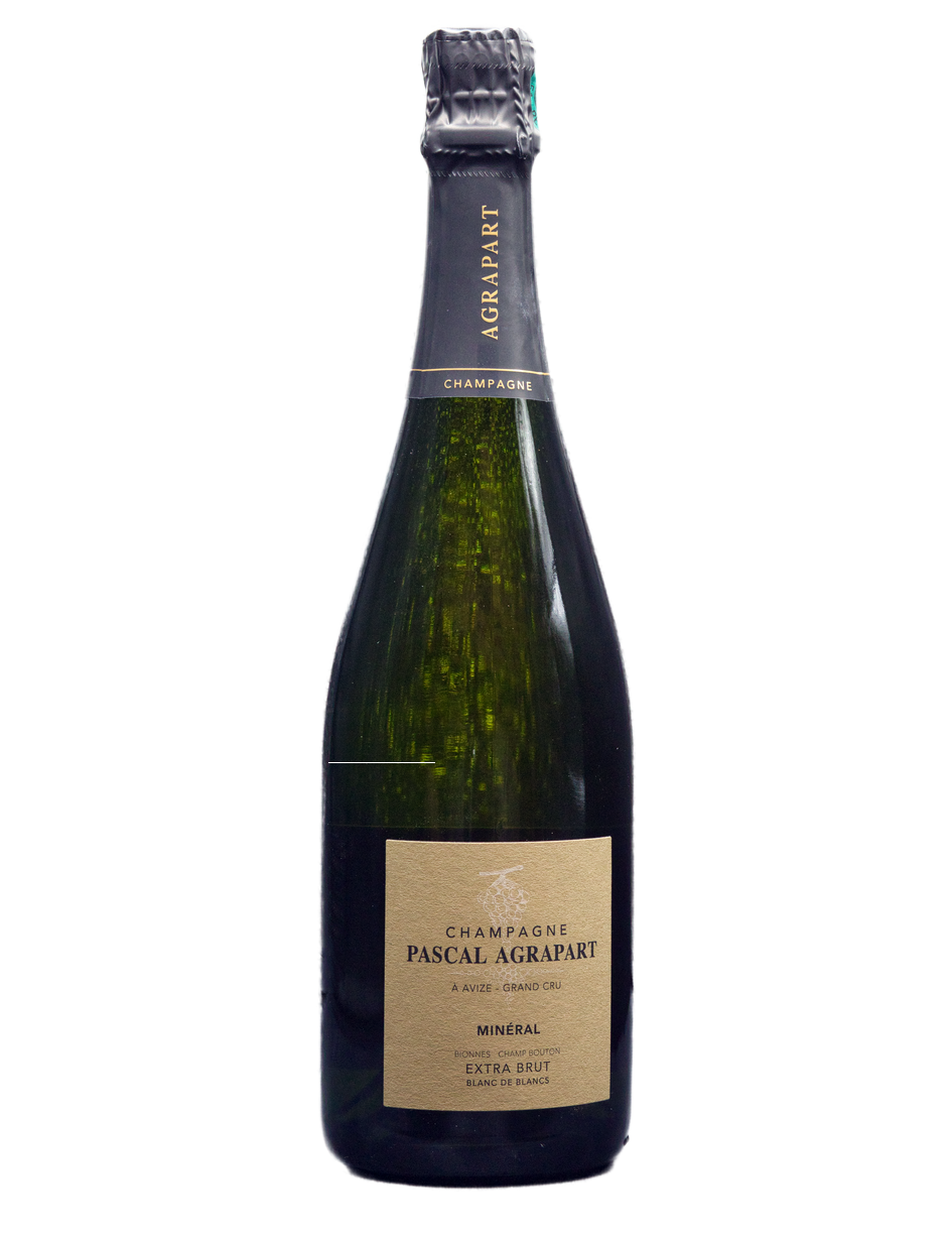 Minéral, Blanc de Blancs Grand Cru d’Agrapart : pure expression du terroir crayeux, tendu, précis, délicatement saline, d’une élégance rare.