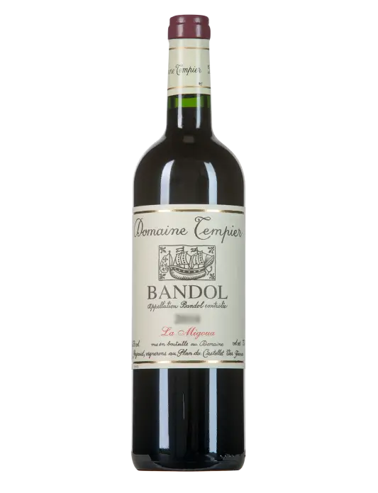 La cuvée "La Migoua" du Domaine Tempier est la plus fraîche, la plus délicate, car elle est composée à 25% de cinsault, et provient d'un terroir en altitude. 